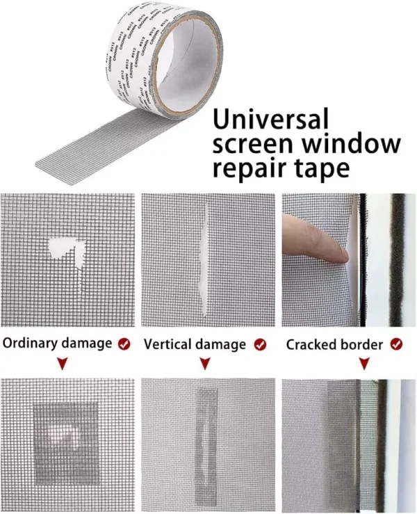 3 meter Mesh Window Screen Repair Tape – Durable Self-Adhesive Patch for Quick Screen Fixes