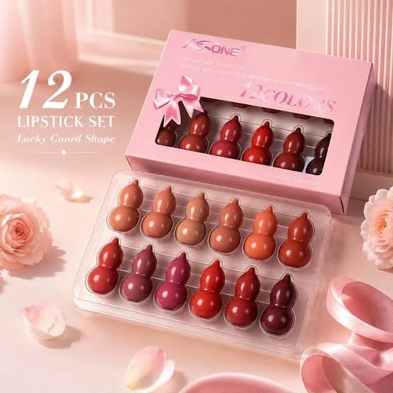 943d96e28d457cc9665d7a0b0c2ecd6a Mini Lipstick Set – Lucky Gourd Shape, Cute Compact Lip Color Collection for Everyday Makeup