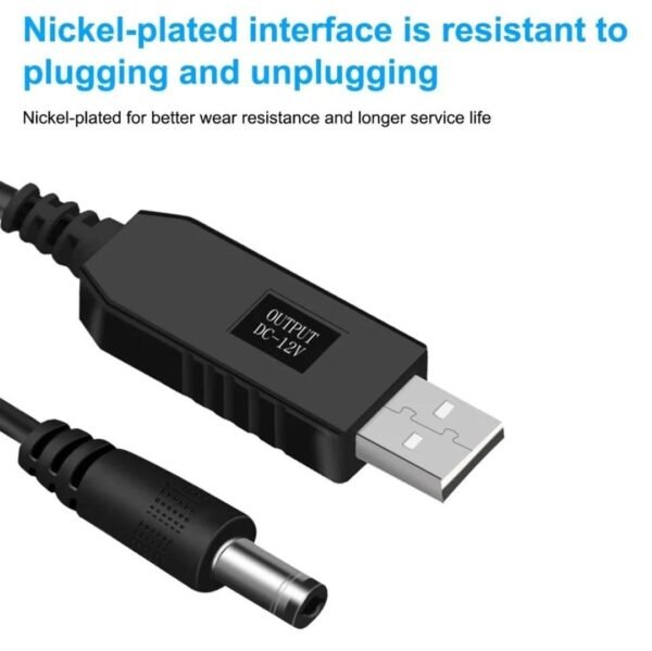 987e10bb1cf99849fab568b96193ccc4 USB 5V to 12V Step Up Power Cable for WiFi Router