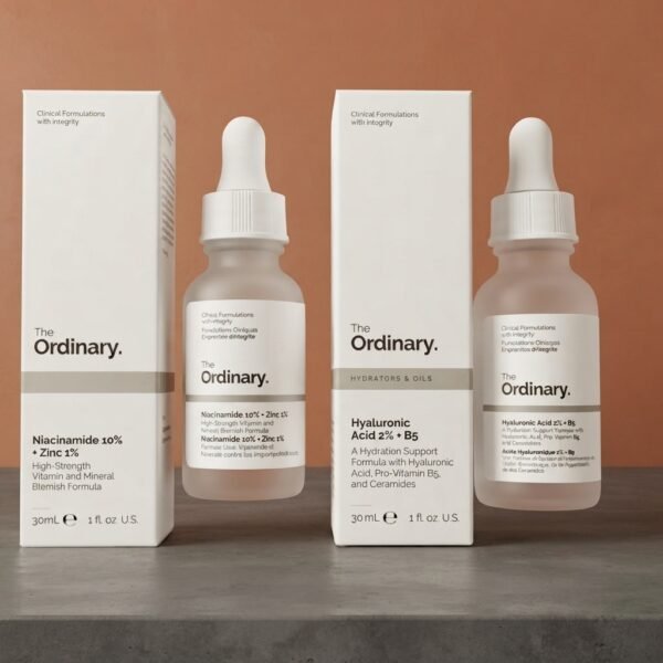 The Ordinary Serum Niacinamide 10 % + Zinc 1 % (30ML) And Hyaluronic Acid 2 % + B5 Serums (30ML) Skincare Duo Combo Set