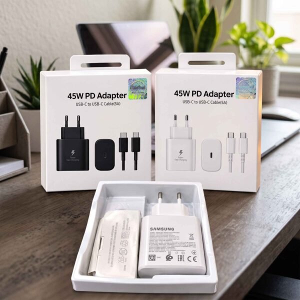 9ae8d0f1a2e1c9e571477e8f41d59f36 Samsung 45W Super Fast Charging Adapter with 5A USB-C to USB-C Cable