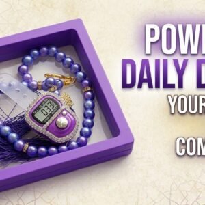 Elegant Digital Tasbih with Prayer Beads Set in Gift Box