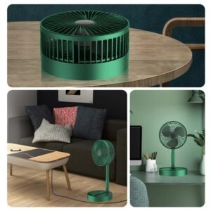 ad3563ed862655e0366e8884eafc45a6 Portable Rechargeable Foldable Table Fan 2400mAh USB Charging | 3 Speed Silent Desktop Fan | Adjustable Mini Fan for Home, Office & Travel