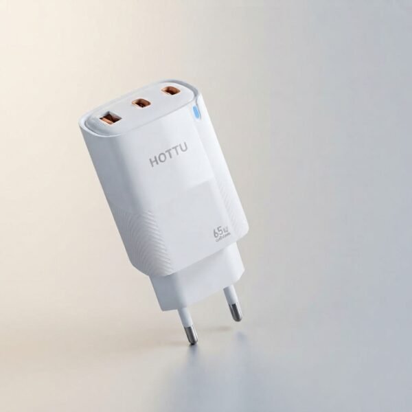HOTTU FC34 65W GaN Super Quick Charger – Dual USB-C PD & USB-A Fast Charging