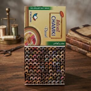 b2a3f1bf73f6d59fe89fe7b73be96d2a Ideal Chamki Brand Silky Sewing Thread 100 piece | Multi Color