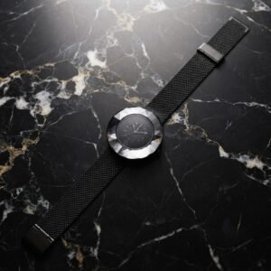 b4b21bce2d61744c7d8a3bd75bef5ece Elegant Black Mesh Strap Watch Stylish Minimalist Wristwatch For Women