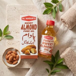 b53a360020d8a66b1d6aa8dc939f1382 AL HAQUE'S Pure Sweet Almond Oil – pack of 6 - 125ml