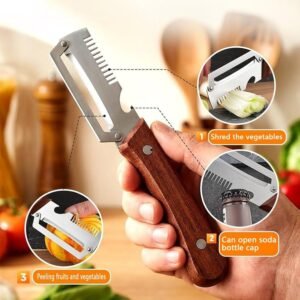 b9892076285e960482de4e8fbd30e3a3 3-in-1 Multifunctional Vegetable Shredder, Peeler & Bottle Opener