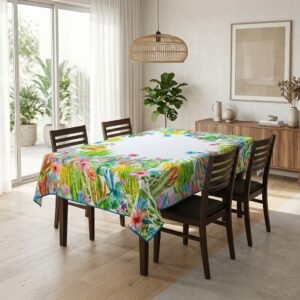 c3c327e3b4a824977f83b560c6176d4b Dining Table Cover 60 × 72 Inches – Elegant Tablecloth for 6-Seater Dining Table (Mixed Design)