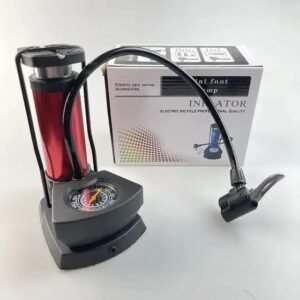 c40b61b070b11d66a616bab63a59cf28 High Pressure Heavy-Duty Foot Air Pump with Pressure Gauge for Bicycle, Ball, Scooter & Inflatable Toys