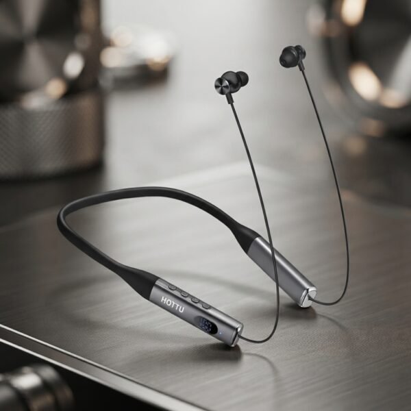 c850b3a8860e516f9ec3073d1f46f793 HOTTU NB05 Metalix Wireless Neckband – Bluetooth 5.3, 40H Playtime & Hi-Fi Sound