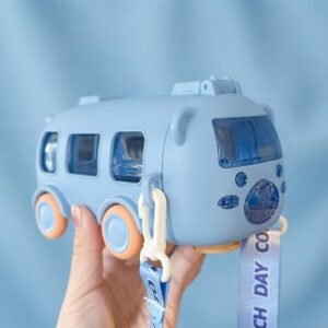 Cute Baby Bus Shaped Water Bottle Novelty Drinkware For Kids - 500ML