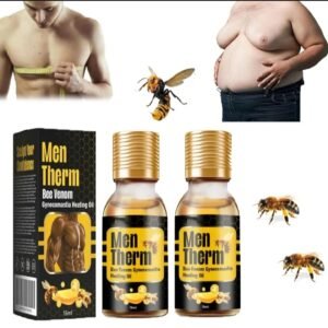 Men Therm Bee Venom Gynecomastia Heating Oil for Men Chest Firming Massage Oil