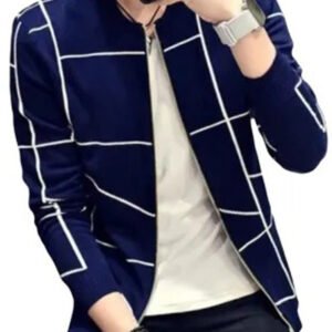 d8a9c4a4f5114dfc81cb8654539a9251 Men's Winter Zipper Jacket - Navy Blue