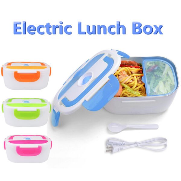 e62116add6068c6d8ace900321869bd6 Electric Lunch Box with Stainless Steel Inner – Portable Food Heating Box (Random Color)