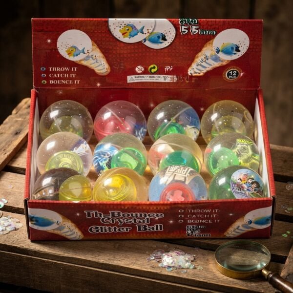 e726b611a38033e4fb70079531fafddc High Bounce Crystal Glitter Ball - Toy Accessory Designed For Entertainment And Daily Play Routine (Random Design)