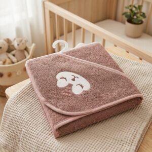 ebd95a9fe0aaa2b7072e986733d0a99f Premium Baby Hooded Towel – Soft & Comfortable Bath Towel for Newborns and Kids (Random Color)