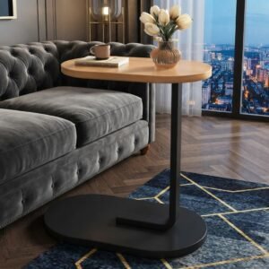 Modern C-Shape Side Table - Laptop & Coffee Table