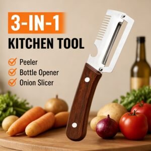 3 In 1 Multi Functional Vegetable Peeler Knife - Kitchen Accessory Designed For Food Preparation And Daily Cooking Routine