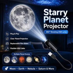 6 Lens USB Ceiling Moon Earth Projection Atmosphere Light Starry Sky Lamp Night Light Romantic Bedroom Galaxy Decoration Projector With 6 Lenses